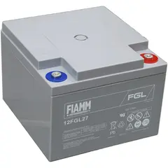 FIAMM 12FGL27, FIAMM prémium akkumulátor, 12V/27Ah, 8,8 kg, h: 166 sz: 175 m: 125mm