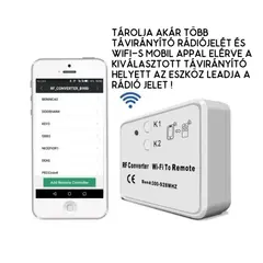 TIGERMAT Rádió Konverter - Univerzális, 2 csatornás 240MHz~930MHz vevő és adó, WIFI-s, Tuya alkalmazással vezérelhető