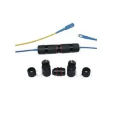 GENATA GNT-5300 Vízálló optikai szálas összekötő/csatlakozó, IP68 2-utas fekete polikarbonát 5–12 mm kábelátmérőhöz