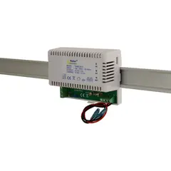 PULSAR kapcsolóüzemű tápegység akkumulátortöltővel, kimenet 27.6Vdc/1A, 20~27.6Vdc között állítható kimeneti feszültség, kimeneti áram 1A kimenet és 0.2A akkumulátortöltés, bemeneti feszültség 90~264 Vac, max. 35W, hatásfok 85%, túlfeszültség védelem, DIN