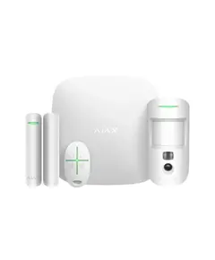 AJAX SYSTEMS Ajax StarterKit Cam White: 1 db AJAX HUB 2, 1 db MotionCam, 1 db DoorProtect, 1 db Spacecontrol, fehér