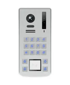 HONNOR SECURITY Video kaputelefon 4 hívógombos kültéri egység, vandálbiztos, nyomógombos kódzáras, kártyaolvasós, 110° 1080P CMOS kamerával, IP66