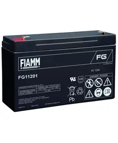 FIAMM FG11201, FIAMM prémium akkumulátor, 6V/12Ah, 1,8 kg, h: 151 sz: 50 m: 93mm