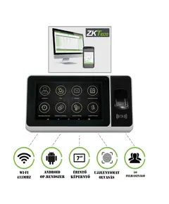 ZKTeco Ethernet-alapú önálló biometrikus beléptető terminál és munkaidőnyílvántartó 