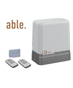 ABLE Kit Full KF SL SMALL 600 24 – Prémium tolókapu-nyitó szett 24V, 600 kg, vezérléssel + 433,92 MHz-es vevő, 2 db távirányító, infrasorompó, villogó