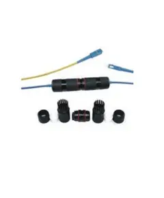 GENATA GNT-5300 Vízálló optikai szálas összekötő/csatlakozó, IP68 2-utas fekete polikarbonát 5–12 mm kábelátmérőhöz