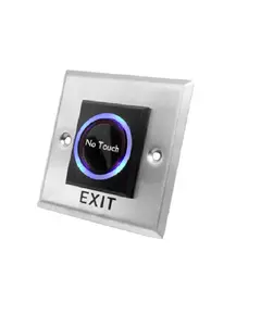 HONNOR SECURITY Érintésmentes, közelítés érzékeléses érzékelő kilépő gomb négyzet alakú süllyesztett