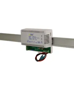 PULSAR kapcsolóüzemű tápegység akkumulátortöltővel, kimenet 27.6Vdc/1A, 20~27.6Vdc között állítható kimeneti feszültség, kimeneti áram 1A kimenet és 0.2A akkumulátortöltés, bemeneti feszültség 90~264 Vac, max. 35W, hatásfok 85%, túlfeszültség védelem, DIN