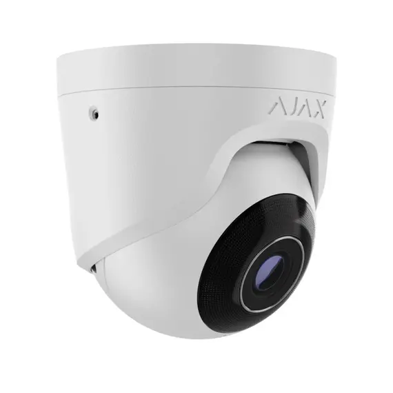 AJAX SYSTEMS Ajax IP dome kamera, 5 MP, 4 mm, 2880 x 1620 PX, WDR, @ 25 fps (3K UHD) (8EU) ASP, fehér