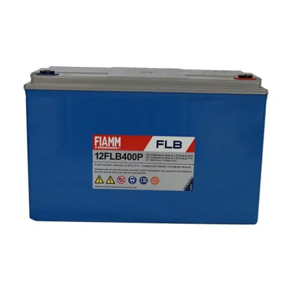 FIAMM 12FLB400P, FIAMM prémium akkumulátor, 12V/105Ah, 34,5 kg, h: 341 sz: 174 m: 214mm