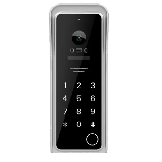 HONNOR SECURITY Kaputelefon kültéri egység 1080P CMOS kamerával, mikrofonnal, számkódos, kártyaolvasós  beléptetéssel,