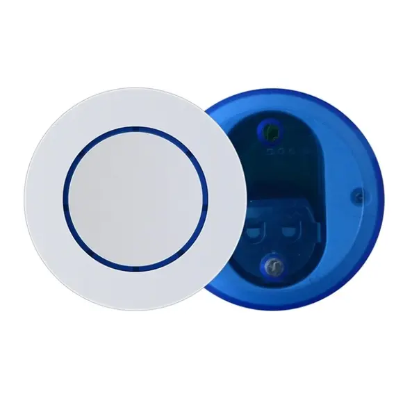 TIGERMAT Távirányító gomb, egy csatornás,  fix kódos, 50-100 méter hatótávolság, kék LED világítás, fehér színű