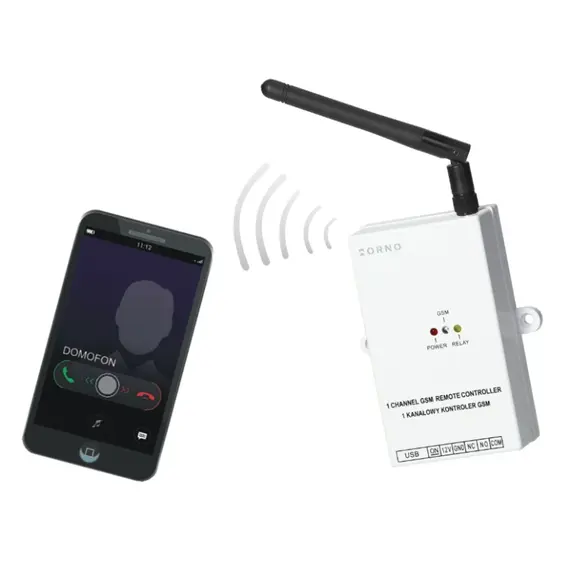 ORNO ORGB458 GSM 4G, távvezérlés kapukhoz, sorompókhoz és elektromos zárakhoz, USB bemenettel, 1000 felhasználó