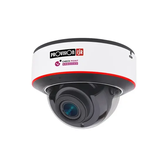 PROVISION-ISR IP dómkamera, 4MP (2592×1520, 1/3" CMOS szenzor), 2.8–12mm varifokális objektív, Check Point™ Quantum IoT Nano Agent, IP67 védelem, DDA2 analitika