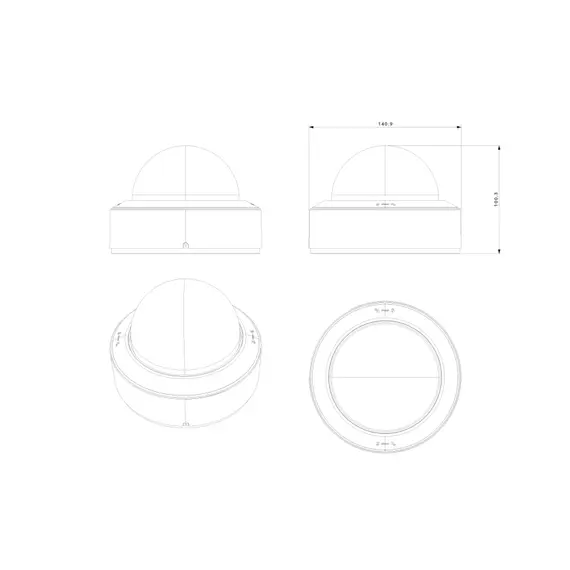 PROVISION-ISR Dómkamera, 4MP, IP, Eye-Sight, 2.8-12mm motorizált, autofókuszos,  inframegvilágítós, kültéri vandálbizto