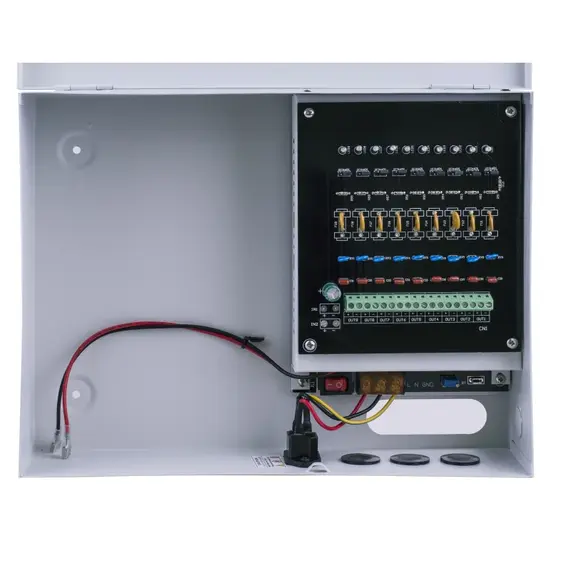 PROVISION-ISR 9CH CCTV tápegység zárható fémdobozban Akku-val szünetmentesíthető