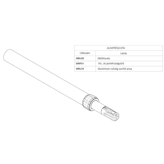 PROTECO Alkatrész, komplett cső orsóval és burkolattal (420mm),  ASTER-3TI-NEW, Leader-3TI NEW, motorokhoz