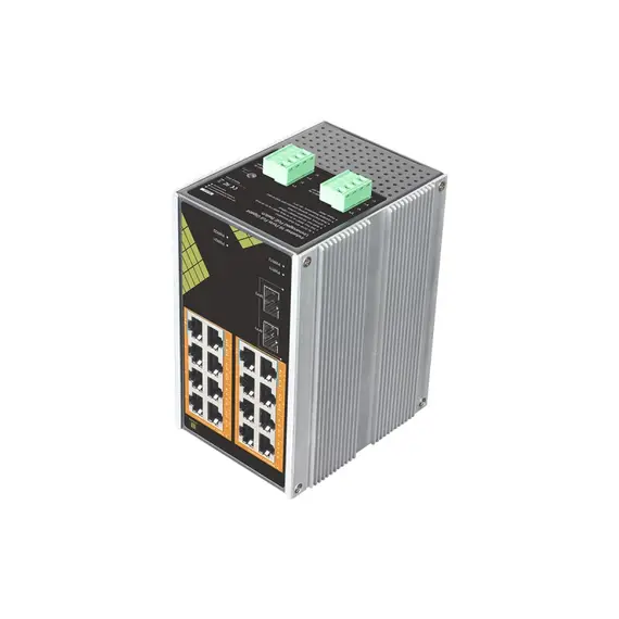 GENATA Ipari 16 portos, Full Gigabites, nem felügyelt PoE Switch  IP40