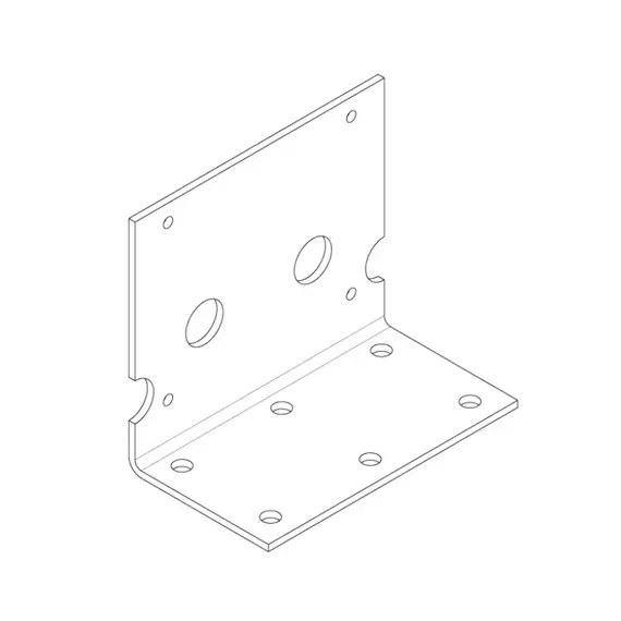 PROTECO MPISI01 Alkatrész, rögzítőlemez, galvanizált, derékszögű, ADVANTAGE-hoz