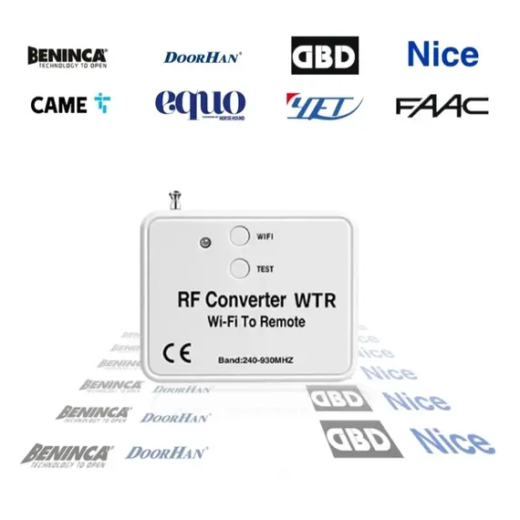 TIGERMAT Rádió Konverter - Univerzális, 2 csatornás 240MHz~930MHz vevő és adó, WIFI-s, Tuya alkalmazással vezérelhető