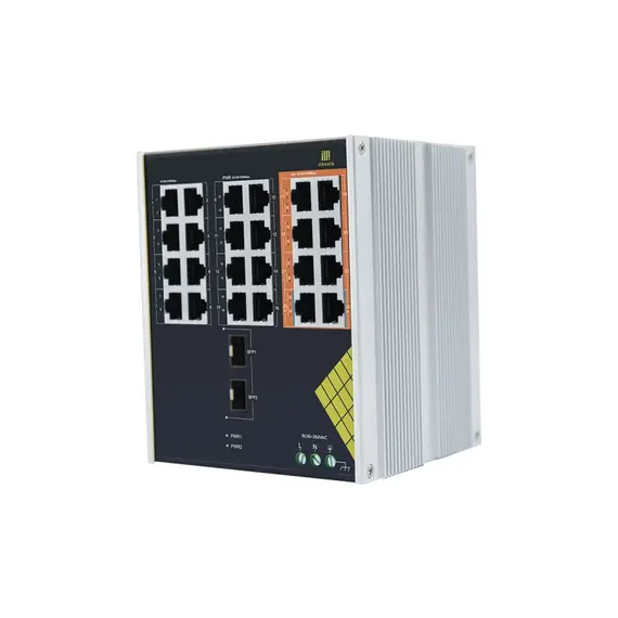 GENATA Ipari 24 portos, Full Gigabites, nem felügyelt PoE és nem PoE SWITCH