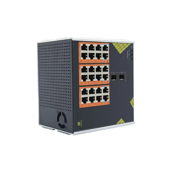 GENATA Ipari 24 portos, Full Gigabites, nem felügyelt PoE Switch