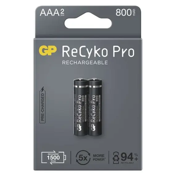 GP Recyko 1.2V, Ni-MH mikroelem 800mAh (AAA)