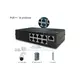 GENATA GNT-P9109ES - 8FE (PoE)+ 1FE (UP-LINK) AI PoE Switch  - 9 portos AI Fast Ethernet PoE Switch (120W)