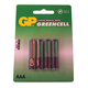 GP R03 GP24G-C4 Greencell AAA, 1,5V cink-klorid, mikro elem – 4db/Bliszteres kiszerelés